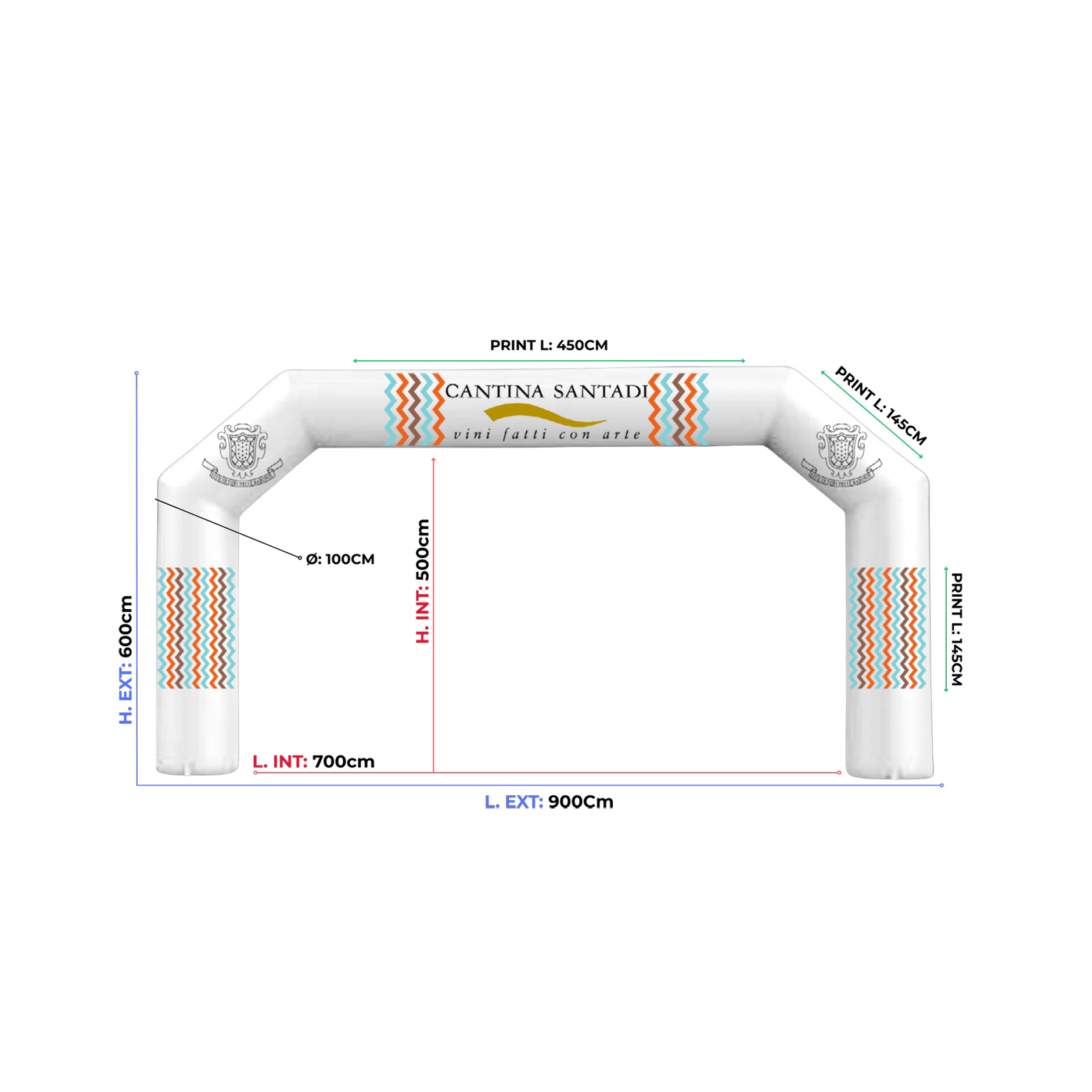 Arco gonfiabile modello B